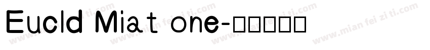 Eucld Miat one字体转换
